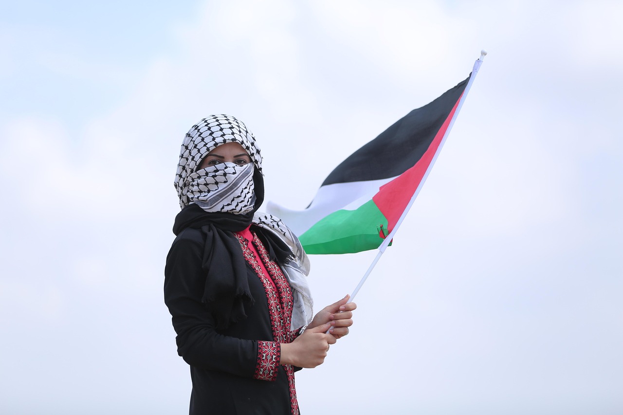 palestinian woman, hijab, flag of palestine, palestinian flag, woman, hijab, palestinian flag, palestinian flag, palestinian flag, palestinian flag, palestinian flag